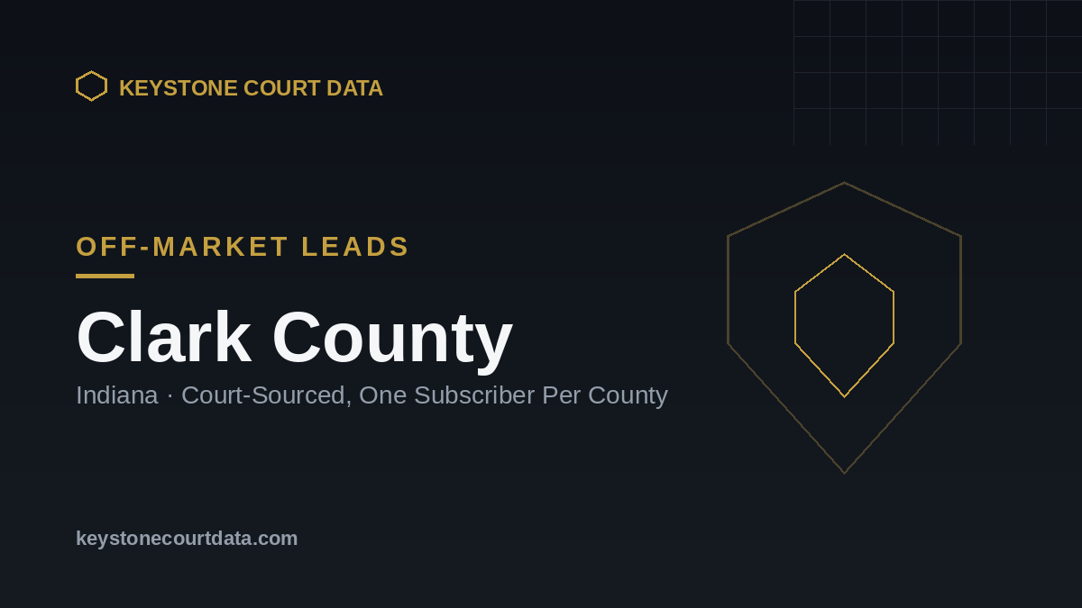 Off-Market Real Estate Leads in Clark County, Indiana: The Louisville Metro Opportunity