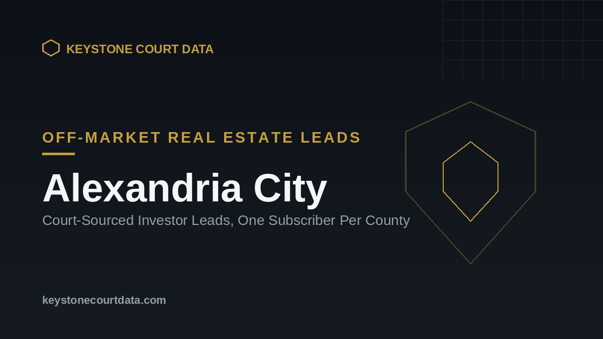 Pre-Foreclosure leads in Alexandria City