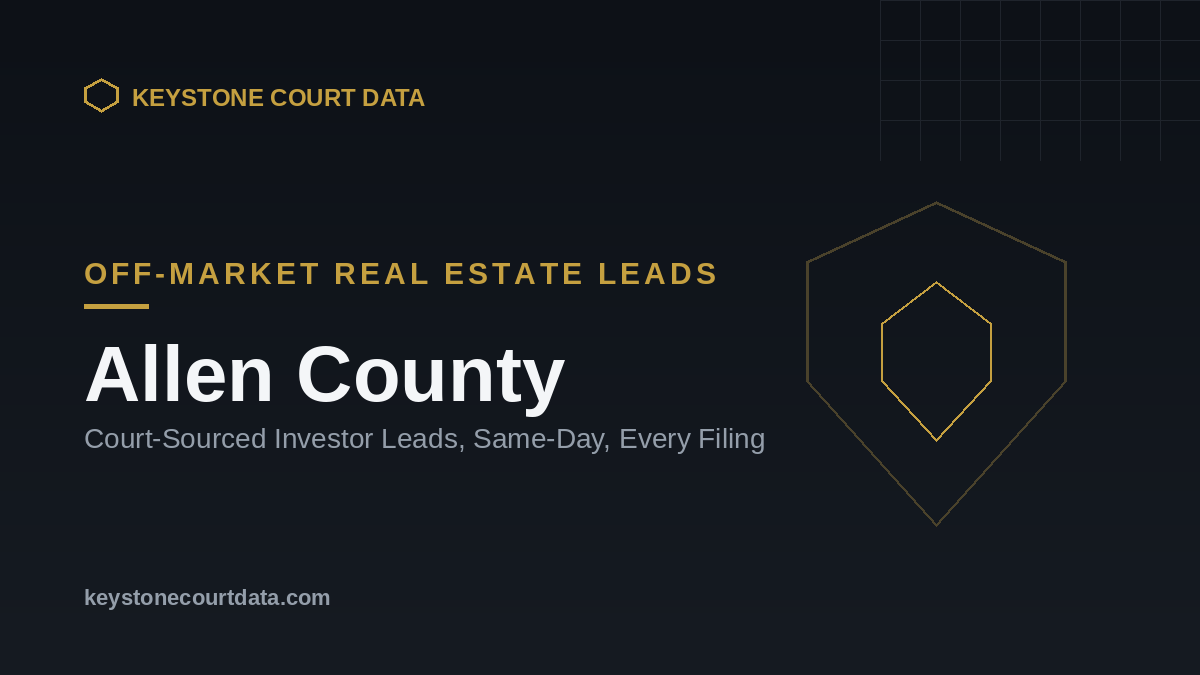 Pre-Foreclosure leads in Allen County