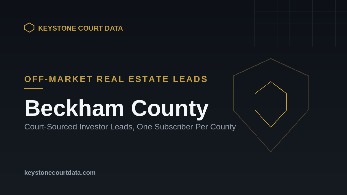 Pre-Foreclosure leads in Beckham County