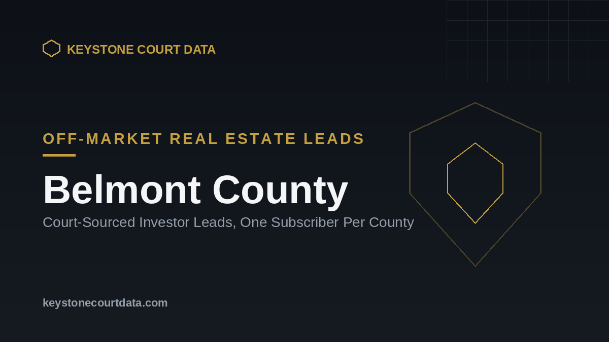 Pre-Foreclosure leads in Belmont County