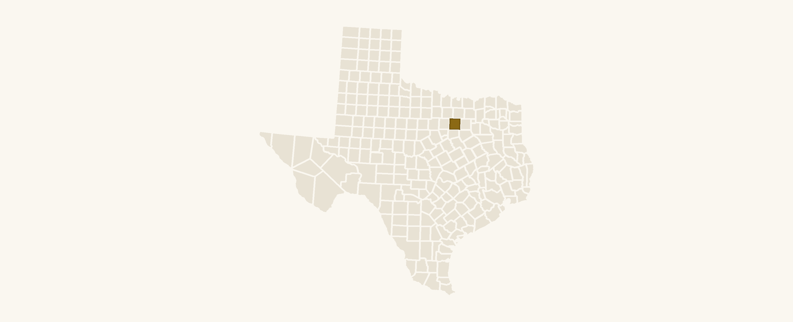 Map of Texas with Tarrant County highlighted