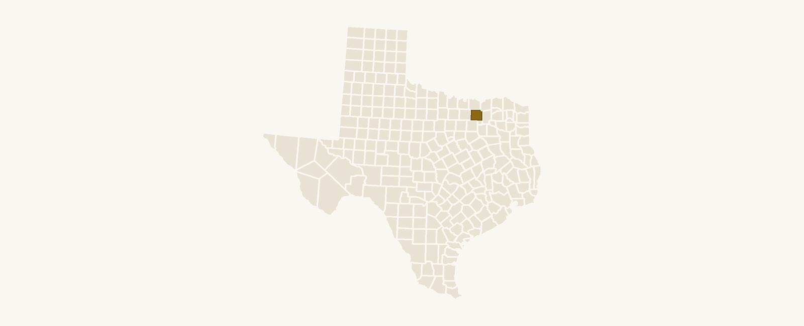 Map of Texas with Collin County highlighted
