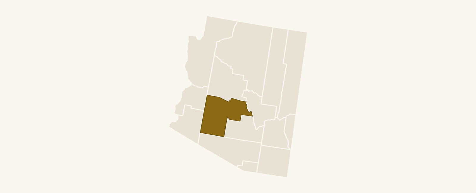 Map of Arizona with Maricopa County highlighted
